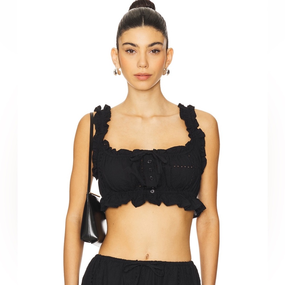 NWT Weworewhat Ruffle crop top